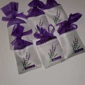 Lavender Scented Sachets with Purple Ribbon